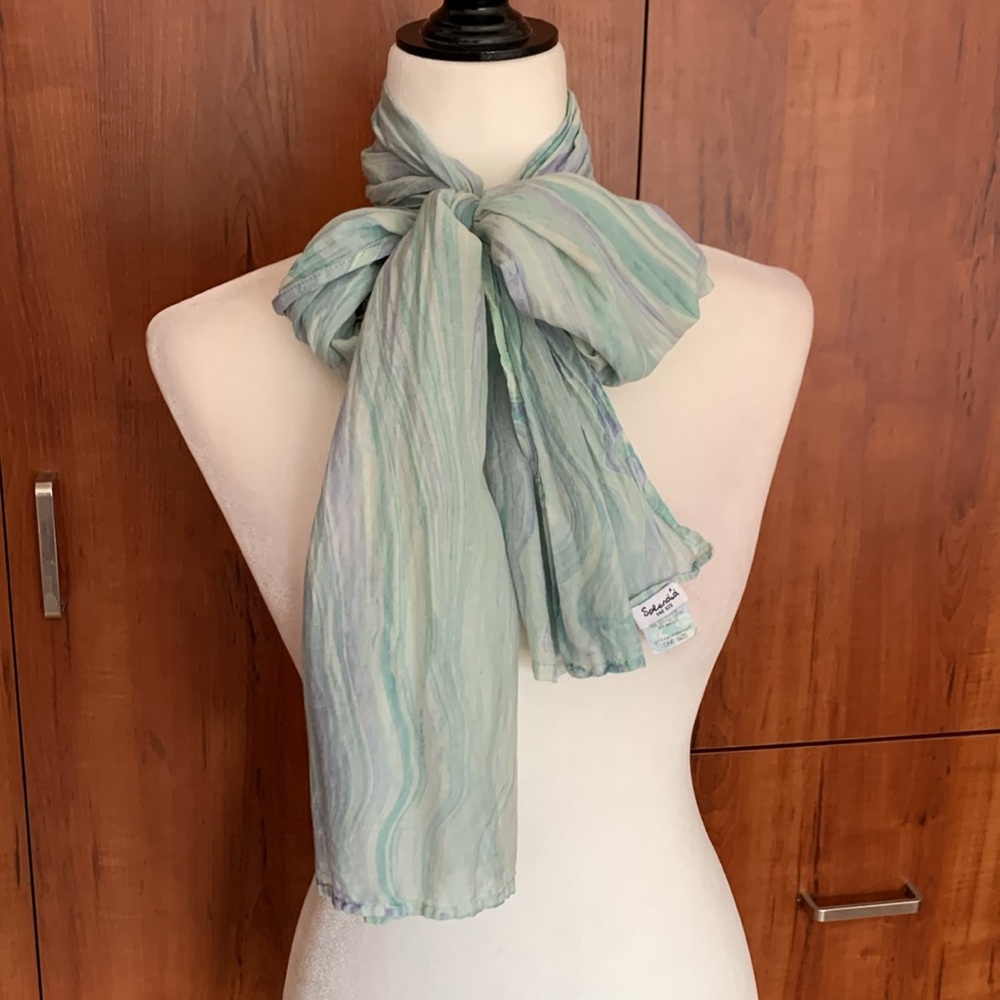 SPLENDID Pastel Abstract Silk Blend Scarf